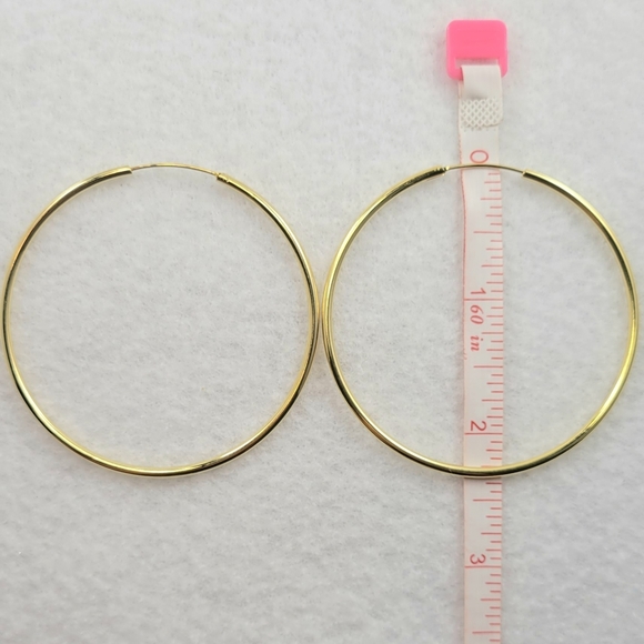 2.25" Gold Hoops - Picture 7 of 9